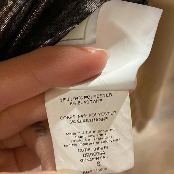 Lush - Sexy stretch bodycon silver metal dress - Size US Small - Picture 9 of 14